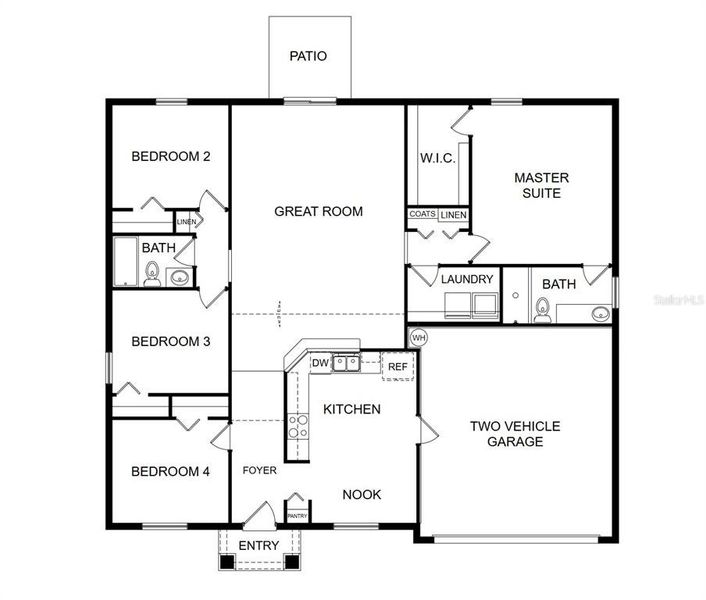 2D floor plan layout of this home in , Winter Garden, FL (Image 3).
