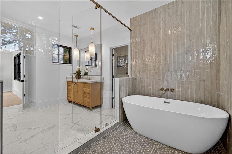 Furnished interior view inside a new home in , Atlanta (Image 50).