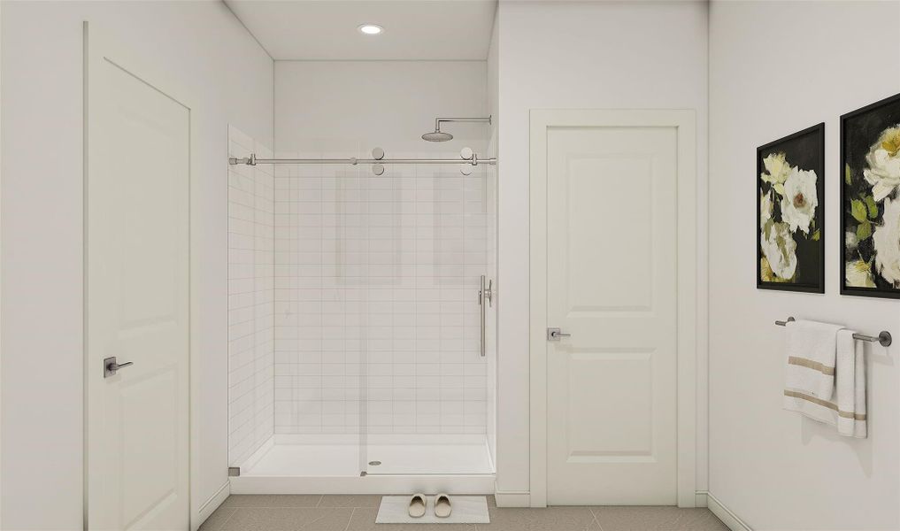 Serene primary bath (*Artist rendering used for illustration purposes only.)