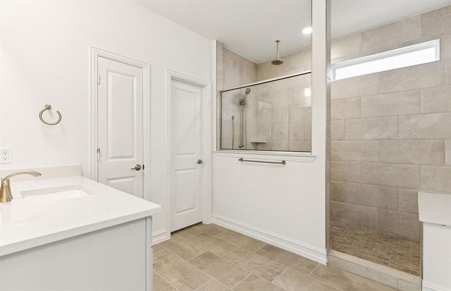 Owner's bath with large shower