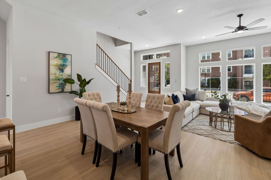 Furnished interior view inside a new home in Newman Village Townhomes, Frisco (Image 14).