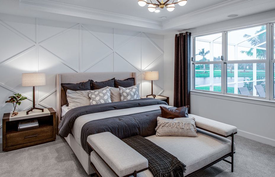 Furnished interior view inside a new home in Del Webb Tradition, Port St. Lucie (Image 9). Furnished interior view inside a new home in Del Webb Tradition, Port St. Lucie (Image 9).