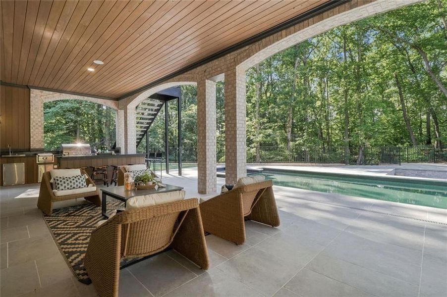 Exterior details and patio area of a home in , Alpharetta (Image 57).