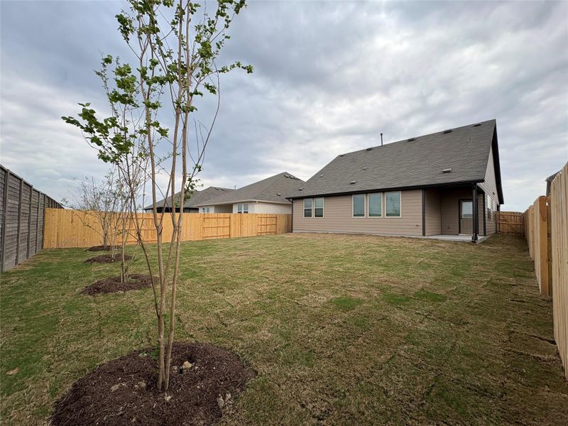 Exterior details and patio area of a home in Willow Springs, Buda (Image 4).