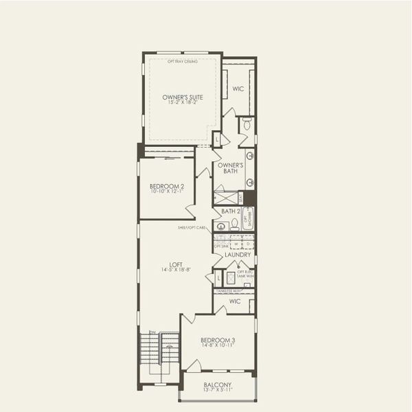 2D floor plan layout for the Mounthaven by Pulte Homes in Parkvale at Sterling Ranch, Littleton, CO (Image 3). 2D floor plan layout for the Mounthaven by Pulte Homes in Parkvale at Sterling Ranch, Littleton, CO (Image 3).