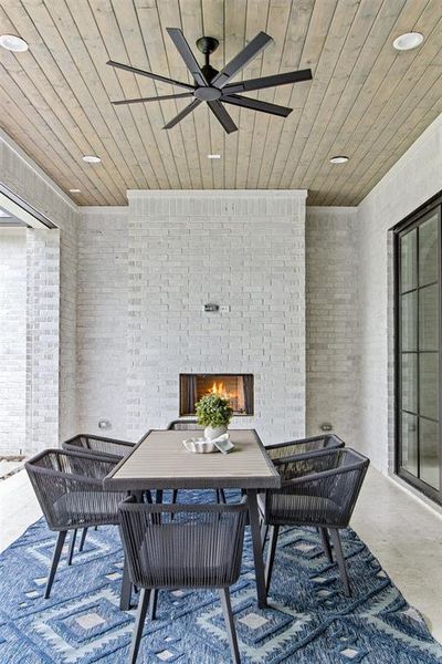 Exterior details and patio area of a home in , Dallas (Image 2). Exterior details and patio area of a home in , Dallas (Image 2).