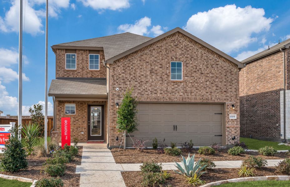 The Monroe, a 2-story new construction home showing Home Exterior LS201 The Monroe, a 2-story new construction home showing Home Exterior LS201