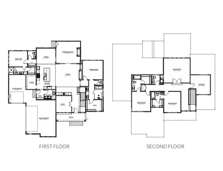2D floor plan layout for the The Ingall by Ken Harvey Homes in Carriage Farms, Raleigh, NC (Image 2).