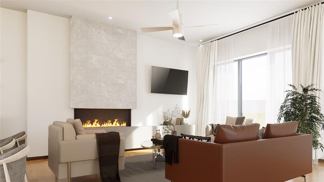 Furnished interior view inside a new home in , Dallas (Image 8).