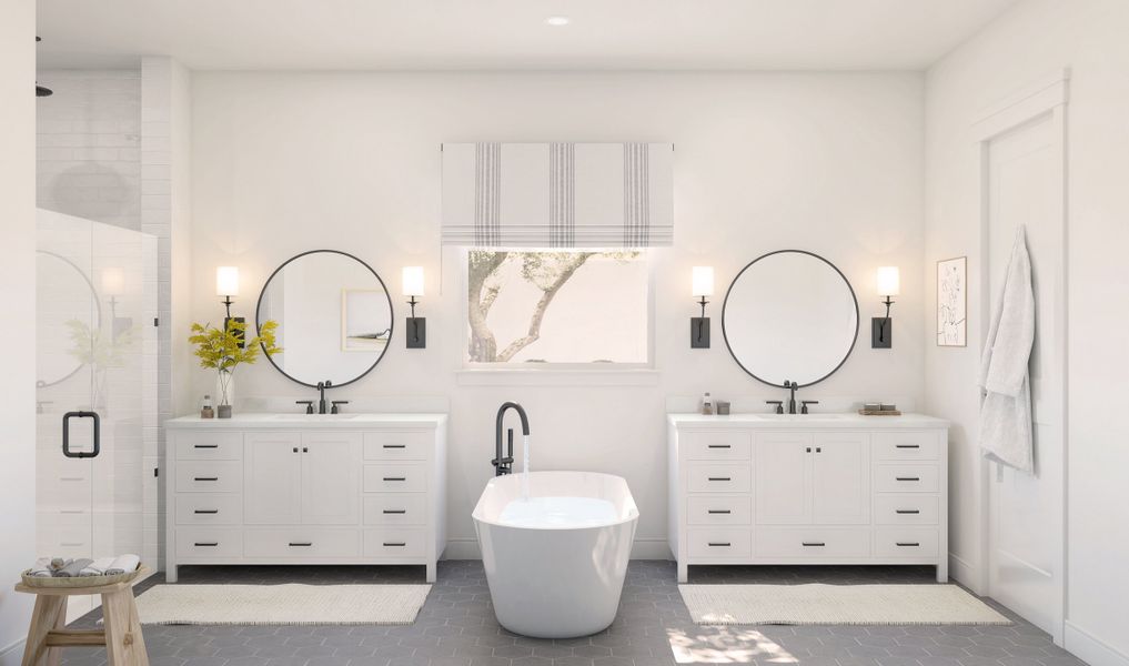 Primary bath with freestanding tub Primary bath with freestanding tub