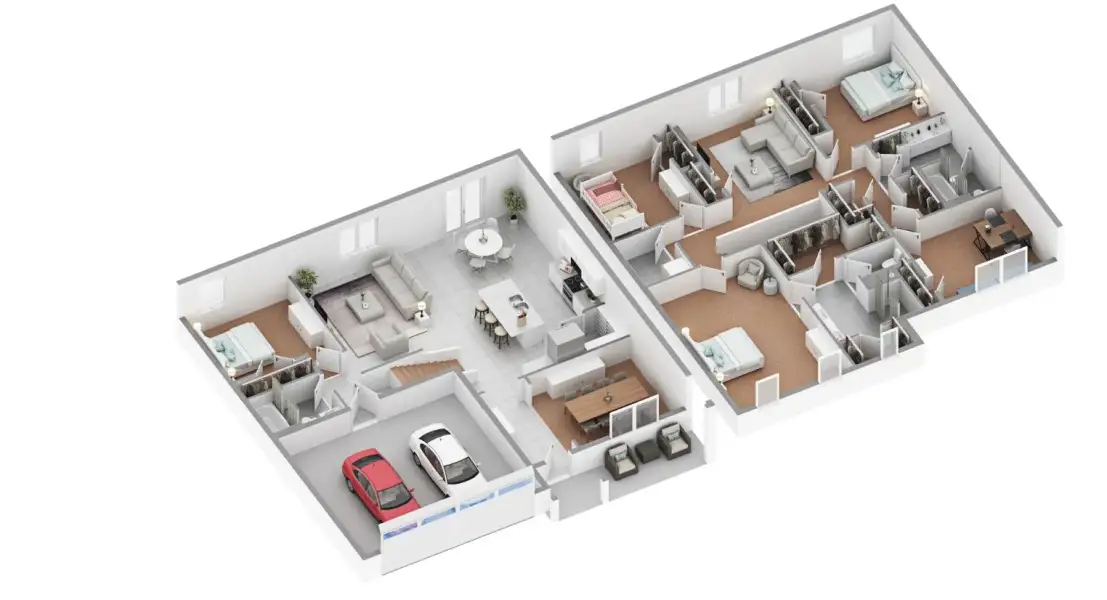 2D floor plan layout of this home in Harmony West, St. Cloud, FL (Image 4).