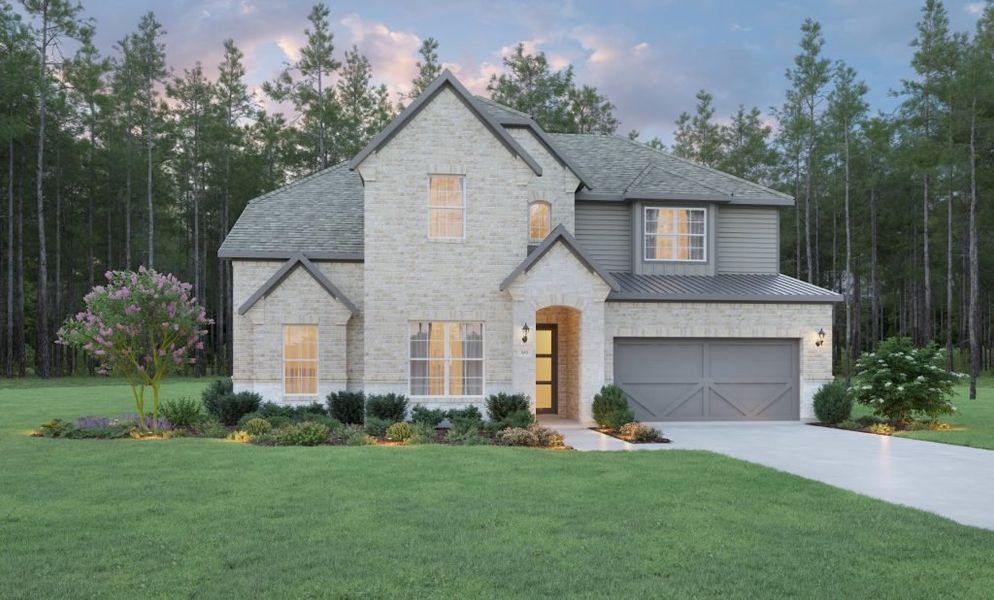Representative exterior photo of a completed home built from the The Catalina by Stonefield Homes in Westview Terrace, Houston, TX (Image 7).