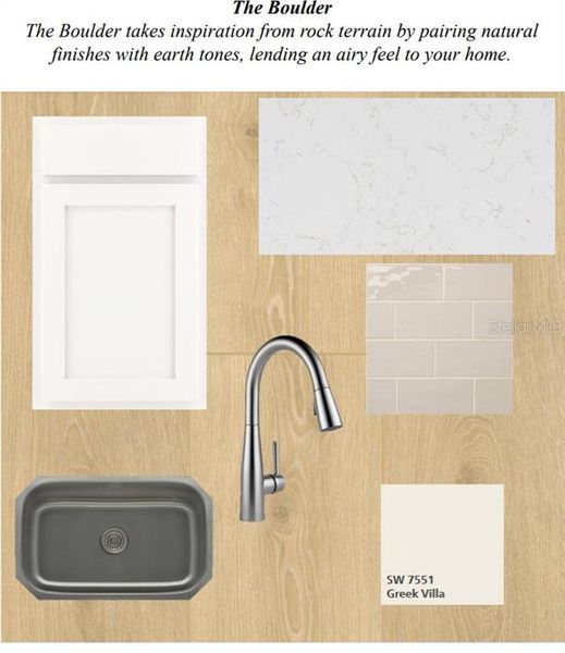 Sample of building materials used in homes in Persimmon Place – Garden Series, Wesley Chapel (Image 4).
