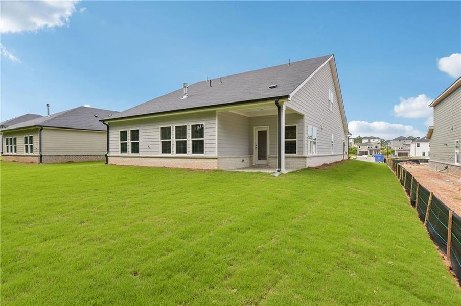 Exterior details and patio area of a home in Parkside at Grayson, Grayson (Image 29).