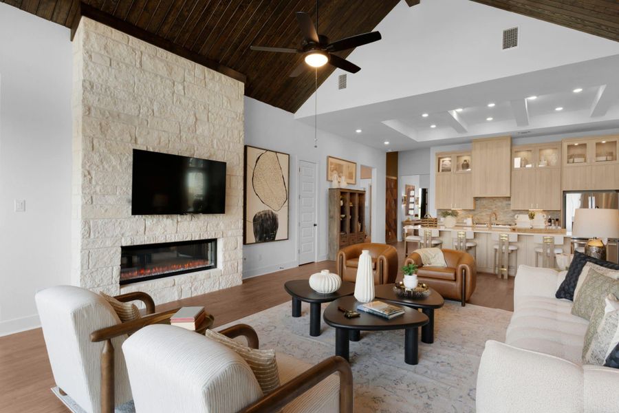 Furnished interior view inside a new home in Lariat, Liberty Hill (Image 117).