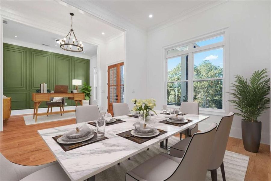 Furnished interior view inside a new home in , Lawrenceville (Image 9).