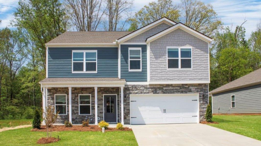Front exterior of a new home in Fairview Hills, Cleveland, TN, highlighting curb appeal (Image 1). Front exterior of a new home in Fairview Hills, Cleveland, TN, highlighting curb appeal (Image 1).