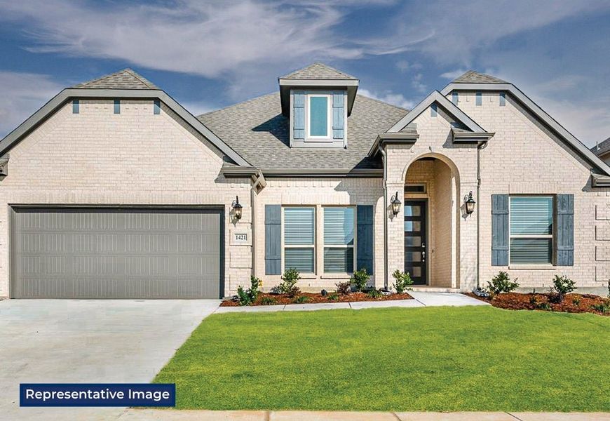 Representative exterior photo of a completed home built from the Sonoma F by First Texas Homes in Polo Ridge, Forney, TX (Image 1). Representative exterior photo of a completed home built from the Sonoma F by First Texas Homes in Polo Ridge, Forney, TX (Image 1).