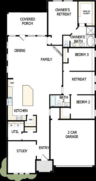 2D floor plan layout of this home in The Colony, Bastrop, TX (Image 2). 2D floor plan layout of this home in The Colony, Bastrop, TX (Image 2).