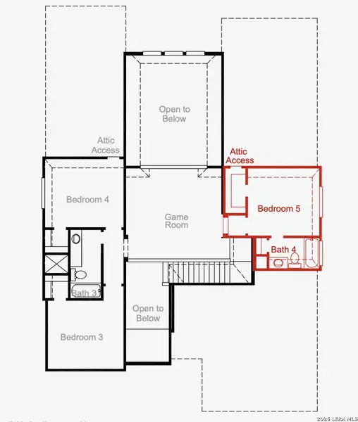 2D floor plan layout of this home in Buffalo Crossing, Cibolo, TX (Image 3).