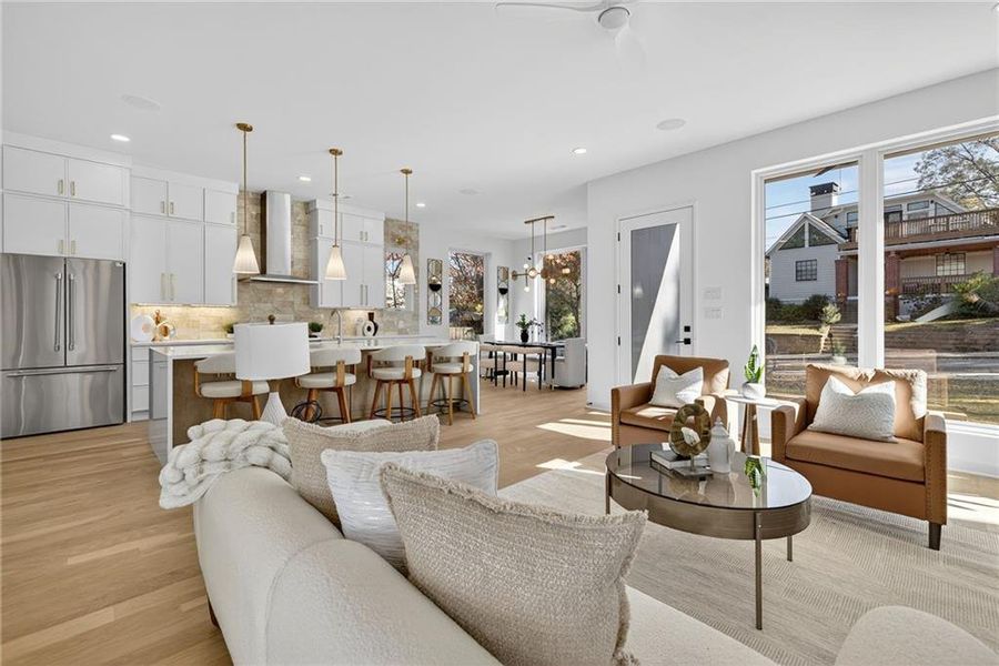 Furnished interior view inside a new home in , Atlanta (Image 36).