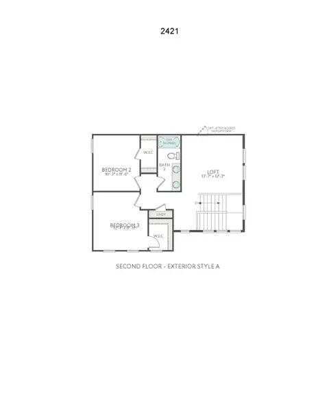 2D floor plan layout for the Preston by Tri Pointe Homes in Addison Hill, Charlotte, NC (Image 4). 2D floor plan layout for the Preston by Tri Pointe Homes in Addison Hill, Charlotte, NC (Image 4).
