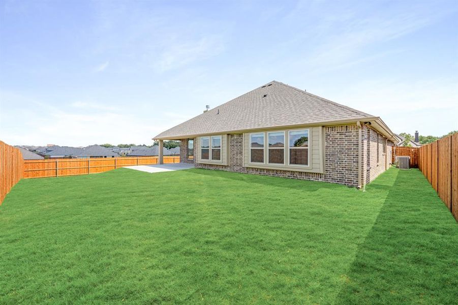 Exterior details and patio area of a home in Villages of Walnut Grove, Midlothian (Image 18). Exterior details and patio area of a home in Villages of Walnut Grove, Midlothian (Image 18).