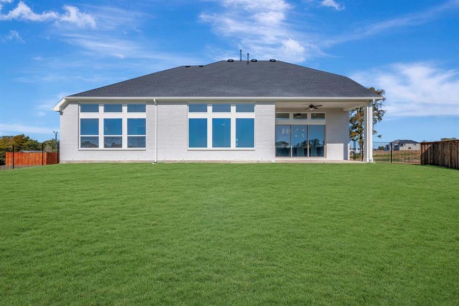 Exterior details and patio area of a home in Northshore at Lakewood Village - Classic Series, Lakewood Village (Image 2). Exterior details and patio area of a home in Northshore at Lakewood Village - Classic Series, Lakewood Village (Image 2).