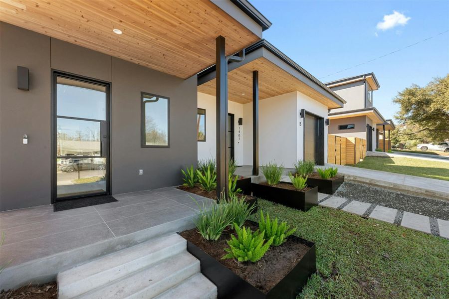 Front exterior of a new home in , Austin, TX, highlighting curb appeal (Image 20). Front exterior of a new home in , Austin, TX, highlighting curb appeal (Image 20).