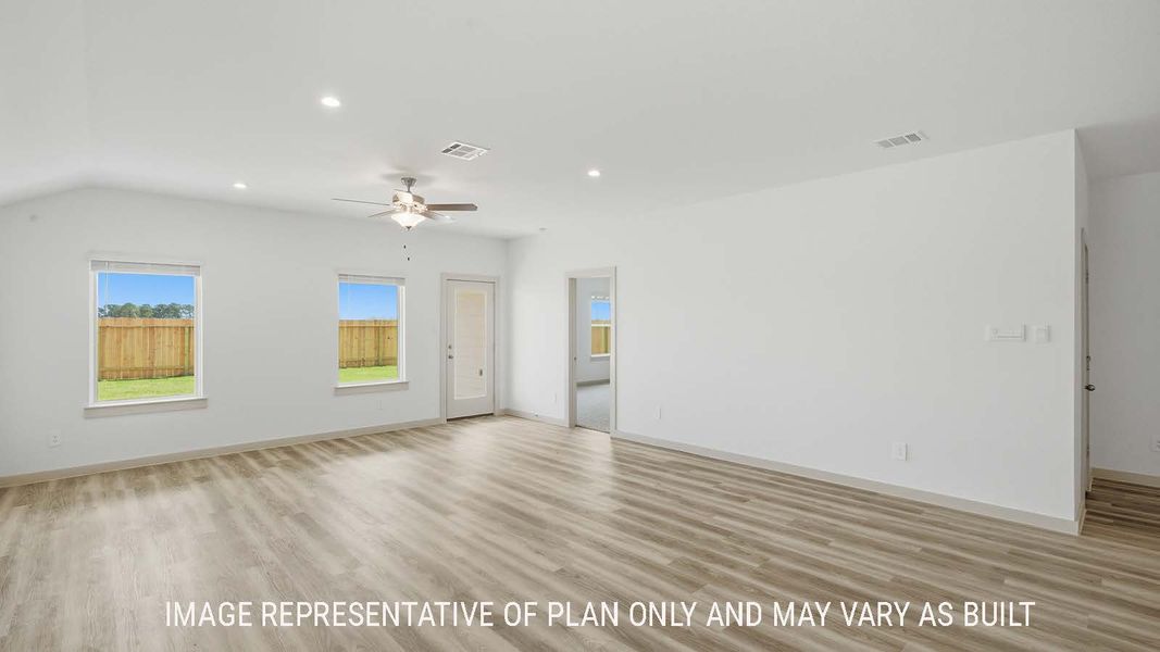 Representative unfurnished interior of a home built from the Kingston by D.R. Horton in China Grove, China (Image 17).