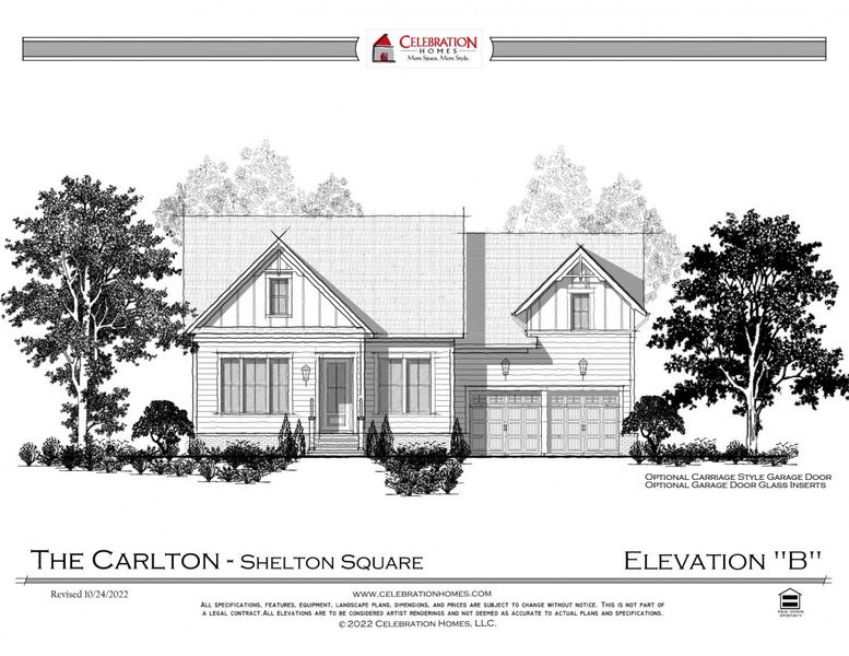 Representative rendering of the exterior for the Carlton by Celebration Homes (Image 7).