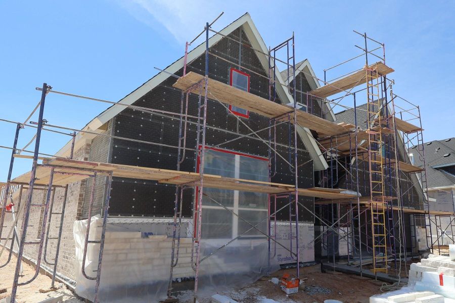 In-progress construction of a new home in Dunham Pointe, Cypress, TX (Image 19).