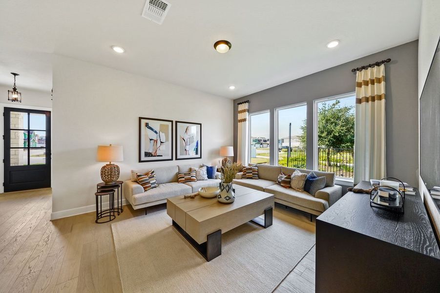 Furnished interior view inside a new home in Easton Park, Austin (Image 6). Furnished interior view inside a new home in Easton Park, Austin (Image 6).