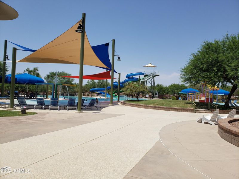 Childrens Play Pool, Splash Pad, Slides