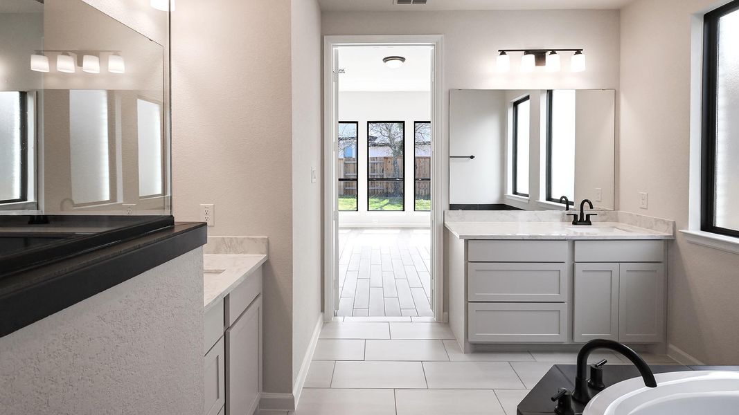 Furnished interior view inside a new home in 6 Creeks, Kyle (Image 14).