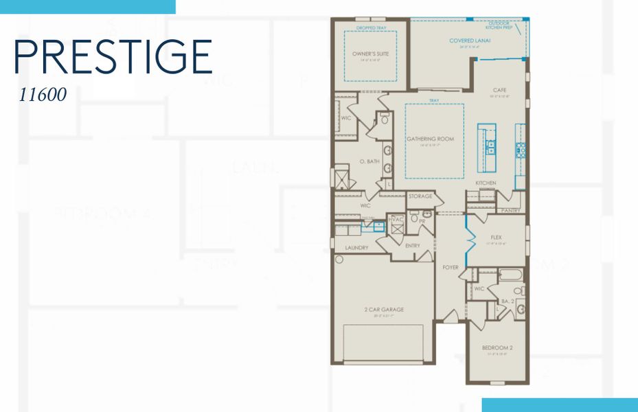 2D floor plan layout of this home in Del Webb Catalina, Lakewood Ranch, FL (Image 3).