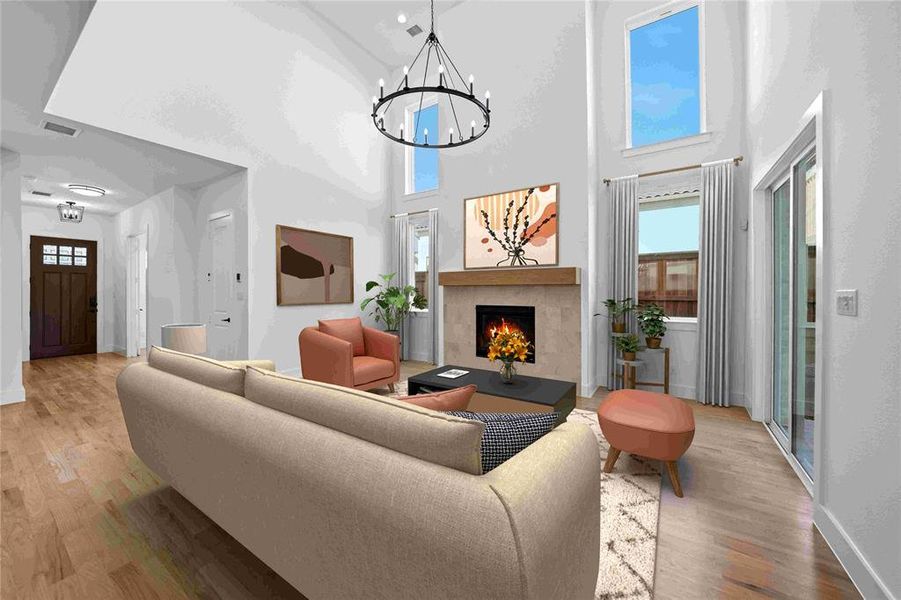 Furnished interior view inside a new home in Fields - 40' Lots, Frisco (Image 14).