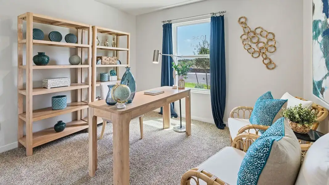 Furnished interior view inside a new home in Fisher's Cove, Aransas Pass (Image 3).