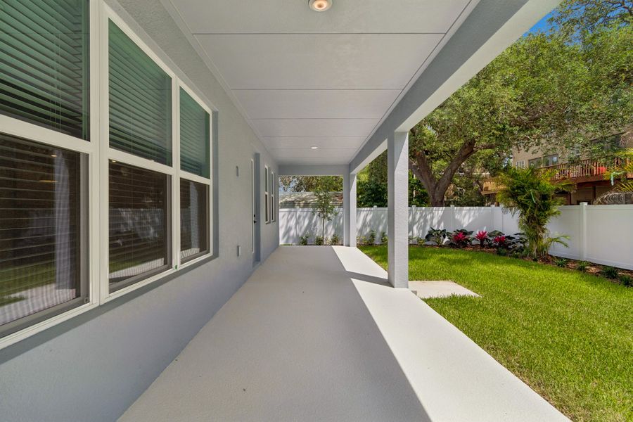 Exterior details and patio area of a home in South Tampa - Urban Collection, Tampa (Image 3).