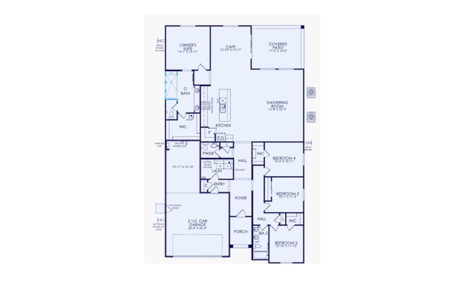 2D floor plan layout of this home in El Rancho Santa Rosa, Maricopa, AZ (Image 4).