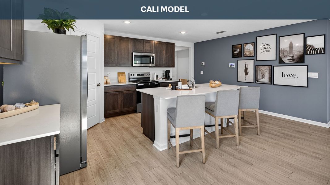 Representative furnished interior of a home built from the CALI by D.R. Horton in Canopy Oaks, Kingsland (Image 10). Representative furnished interior of a home built from the CALI by D.R. Horton in Canopy Oaks, Kingsland (Image 10).