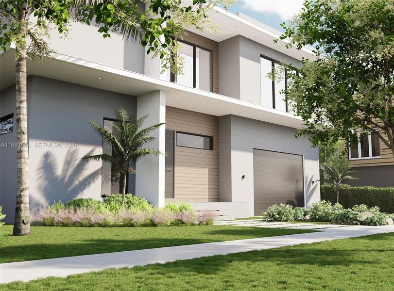 Front exterior of a new home in , North Miami, FL, highlighting curb appeal (Image 18).