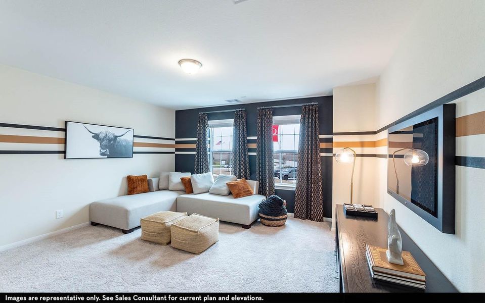 Furnished interior view inside a new home in The Pines at Seven Coves, Willis (Image 11).