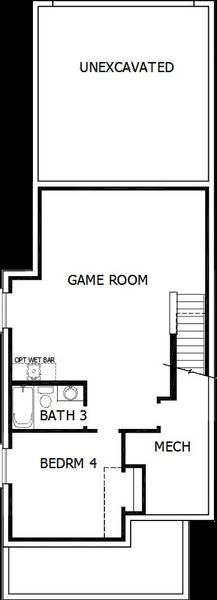 2D floor plan layout of this home in Revel Crossing at Wolf Ranch – The Outlook Collection, Colorado Springs, CO (Image 5).