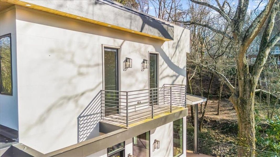 Exterior details and patio area of a home in , Atlanta (Image 46).