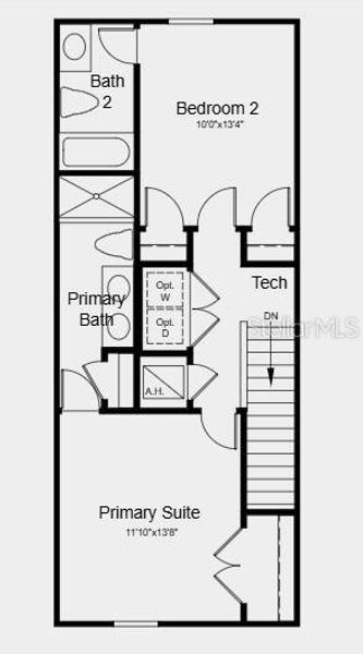 2D floor plan layout of this home in The Townhomes at Westview, Kissimmee, FL (Image 3). 2D floor plan layout of this home in The Townhomes at Westview, Kissimmee, FL (Image 3).