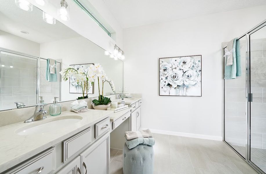 Representative furnished interior of a home built from the Margate II by Park Square Residential in The Sanctuary at Seaire, Parrish (Image 8).
