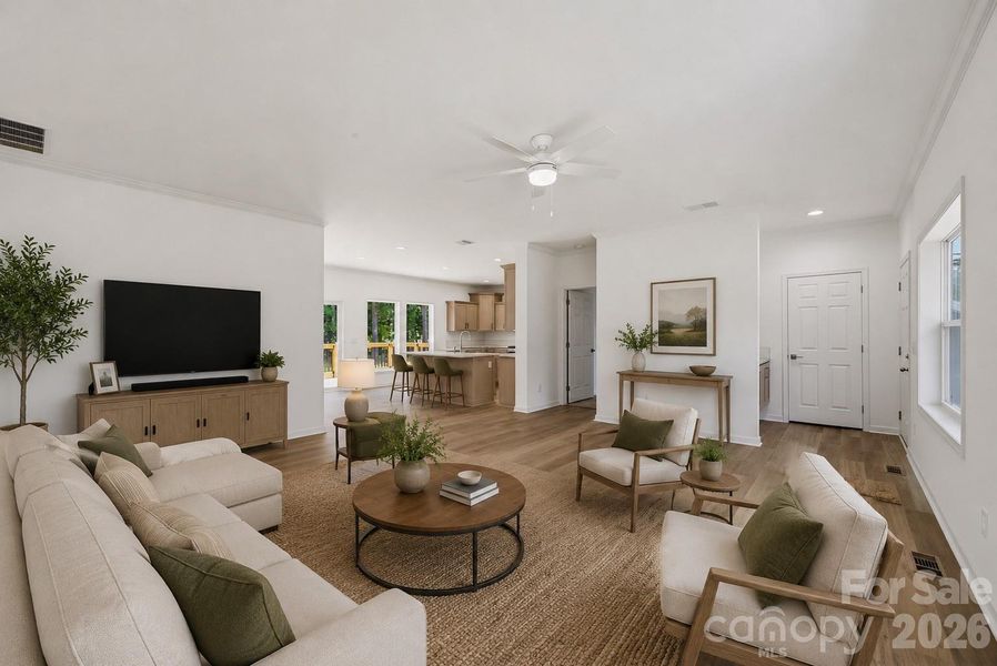 Furnished interior view inside a new home in , Newton (Image 9).