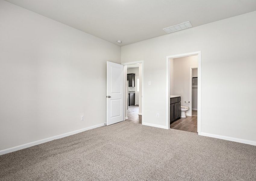 The master suite has a large bedroom, ensuite bathroom and a walk-in closet. The master suite has a large bedroom, ensuite bathroom and a walk-in closet.