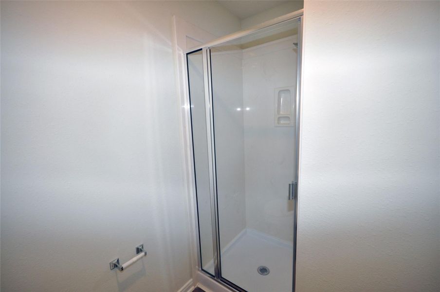 Shower in the full bath of garage 2.